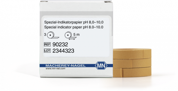 Special indicator paper pH 8.0–10.0, reel, refill pack
