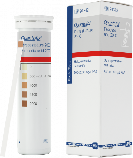 Semi-quantitative test strips QUANTOFIX Peracetic acid 2000