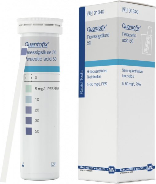 Semi-quantitative test strips QUANTOFIX Peracetic acid 50