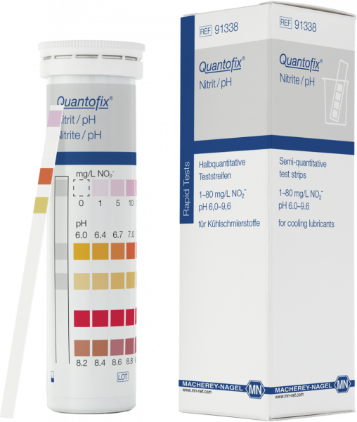 Semi-quantitative test strips QUANTOFIX Nitrite/pH